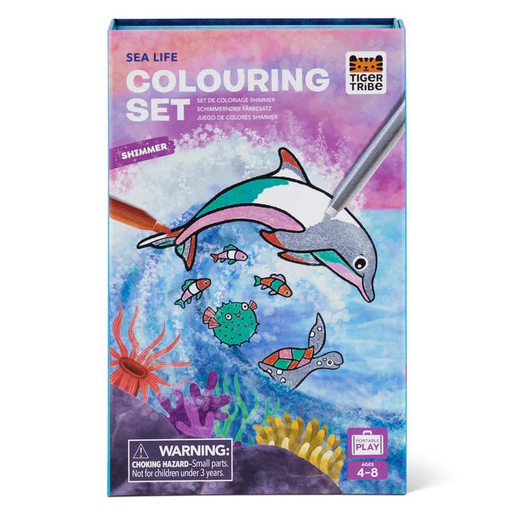 TIGER TRIBE SHIMMER COLOURING SET: SEA LIFE