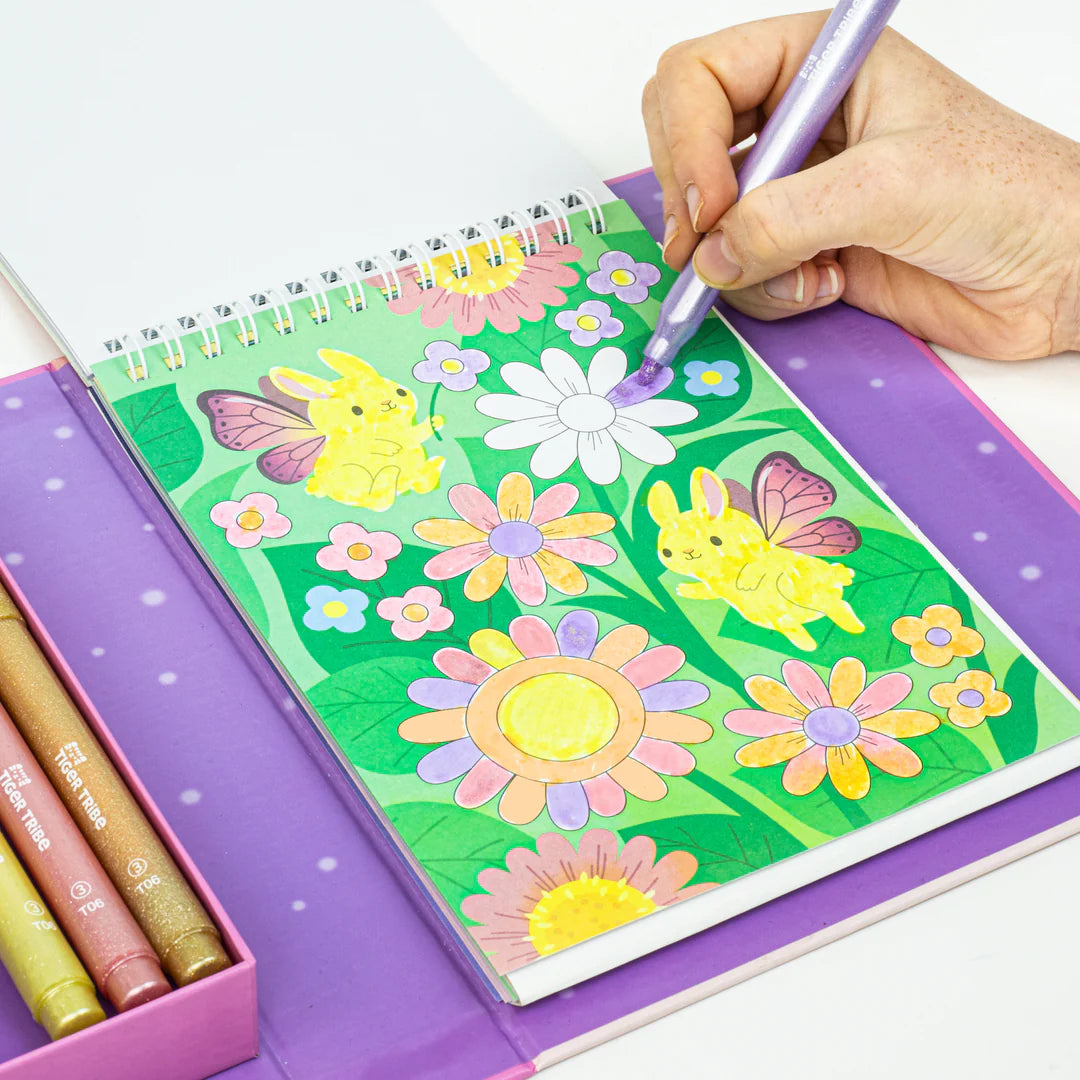 TIGER TRIBE SHIMMERING COLOURING SET: LITTLE FAIRY LAND