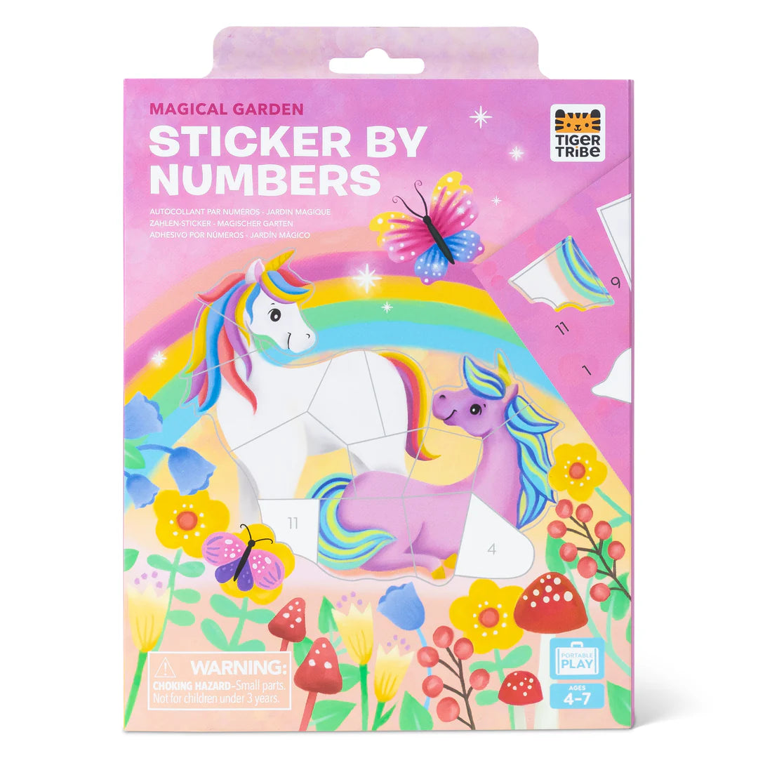 TIGER TRIBE STICKER BY NUMBERS: MAGICAL GARDEN