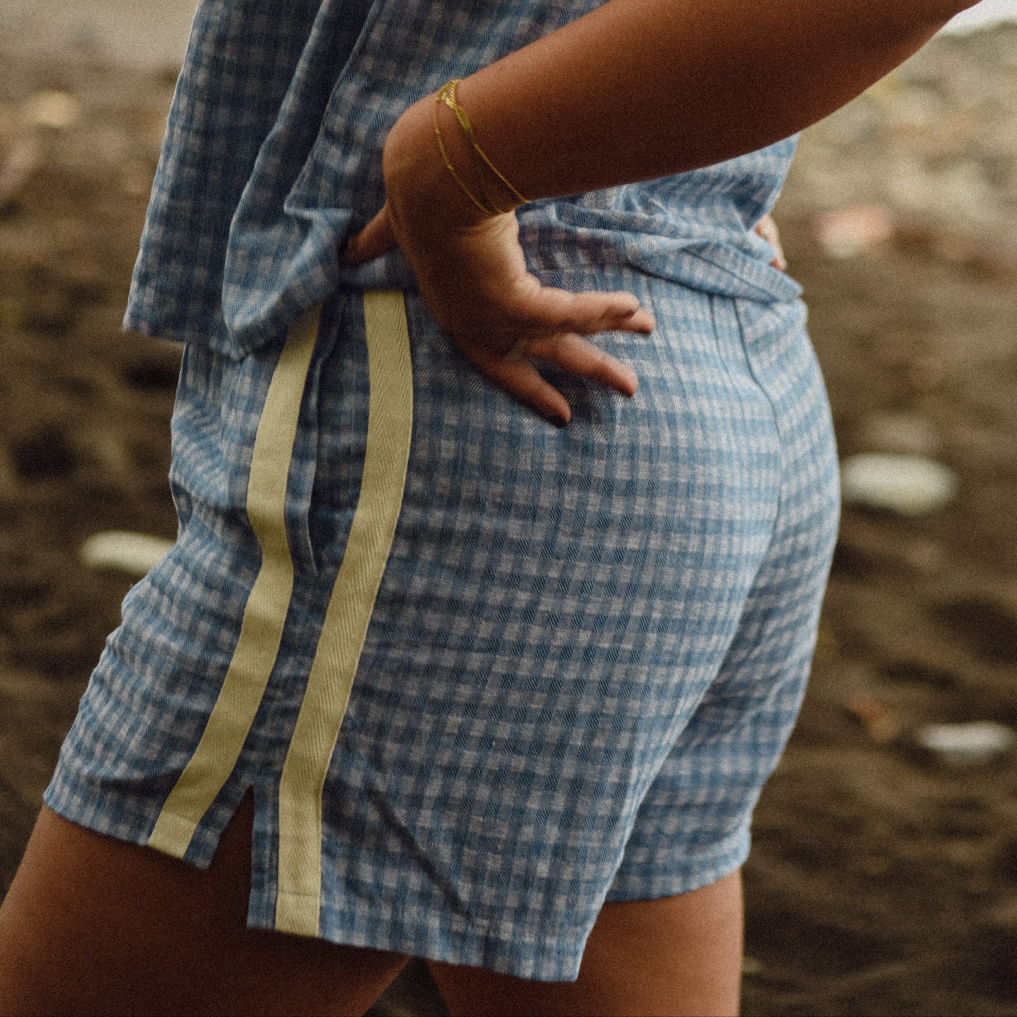ATMOSEA SHORT: BLUE GINGHAM