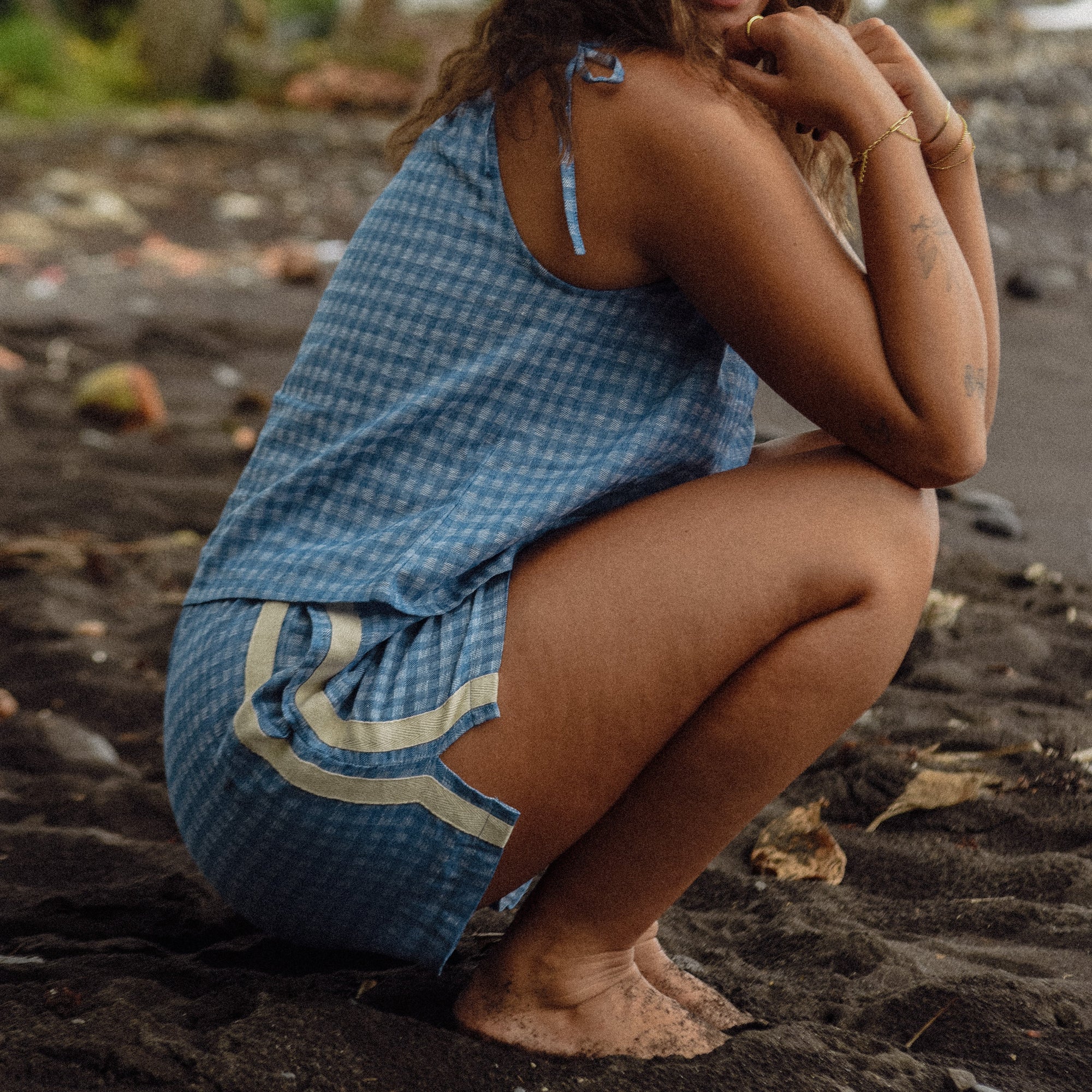 ATMOSEA SHORT: BLUE GINGHAM