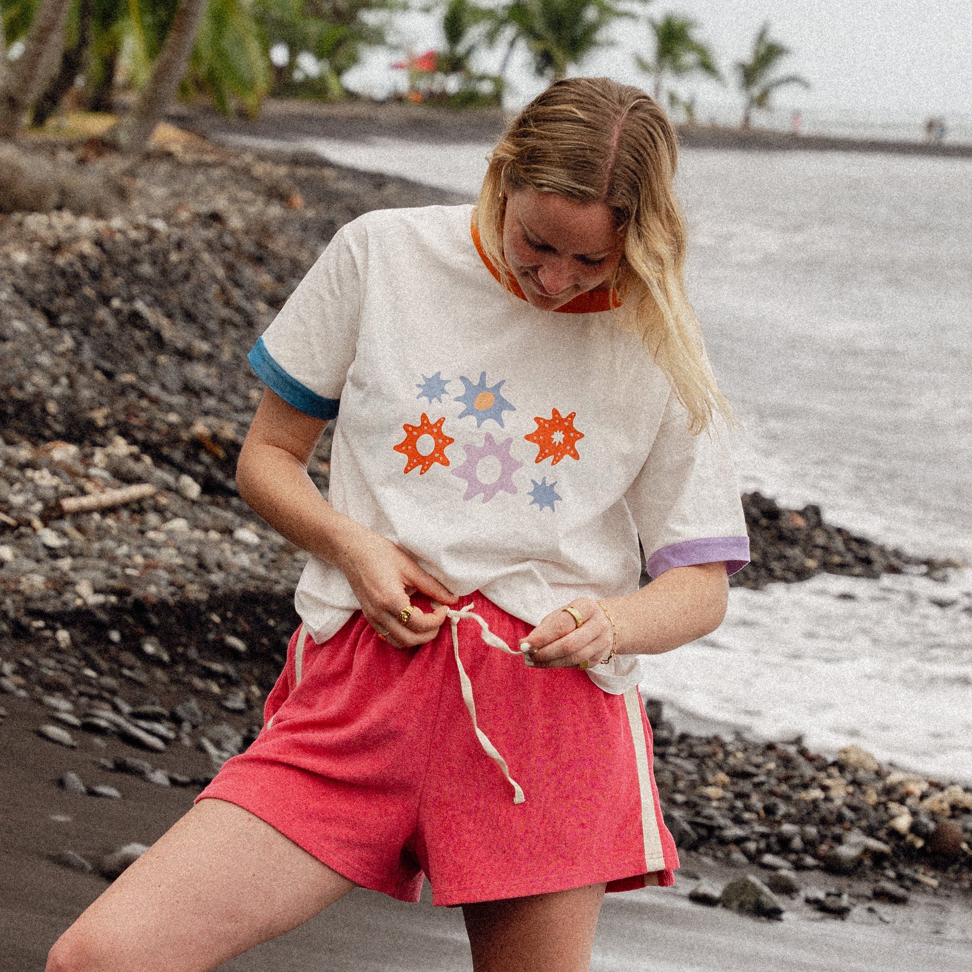 ATMOSEA TERRY TOWELLING SHORT: STRAWBERRY