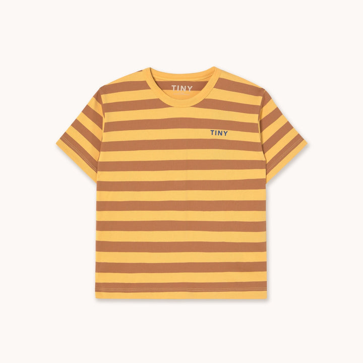 TINY COTTONS STRIPES KNIT TEE: SOFT YELLOW