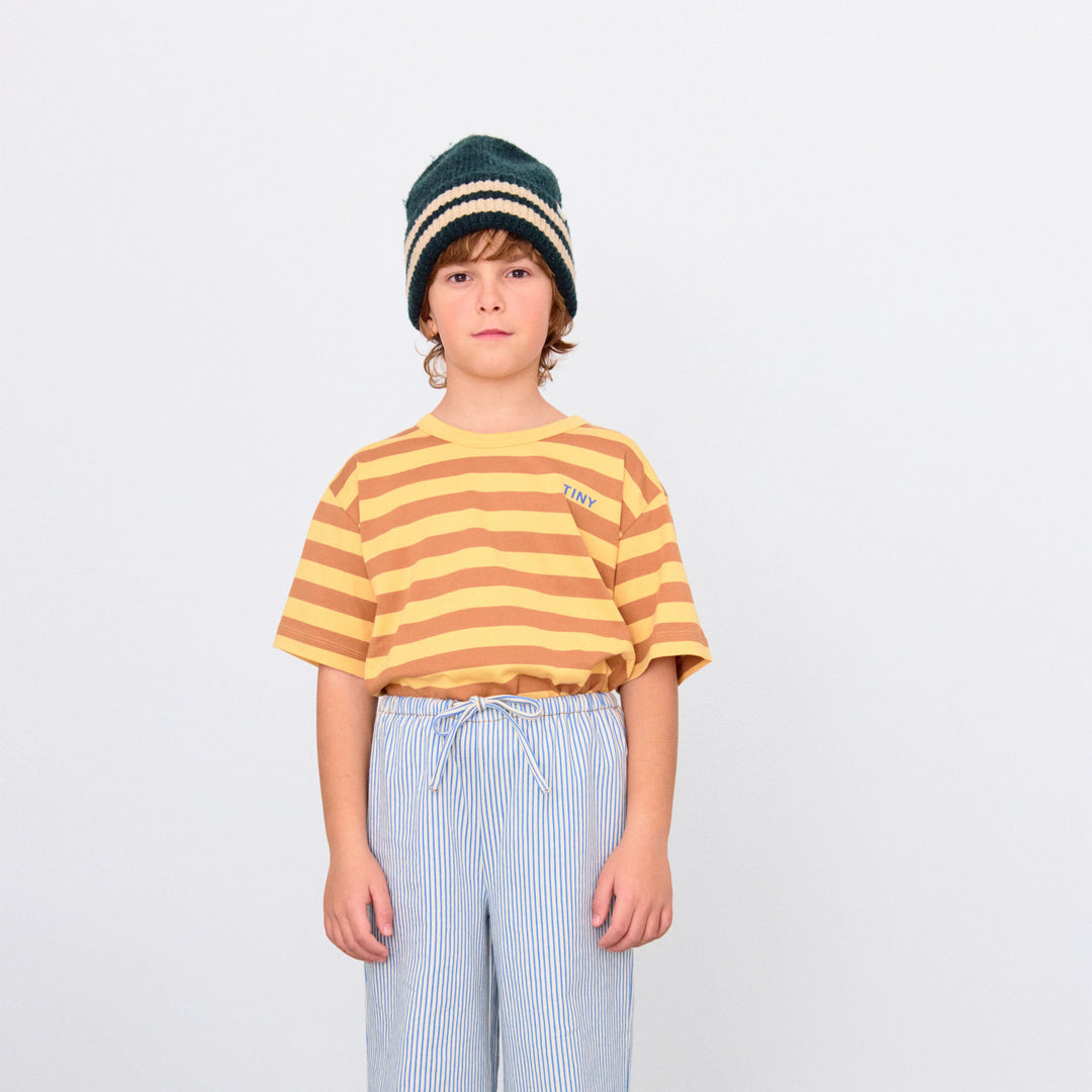 TINY COTTONS STRIPES KNIT TEE: SOFT YELLOW