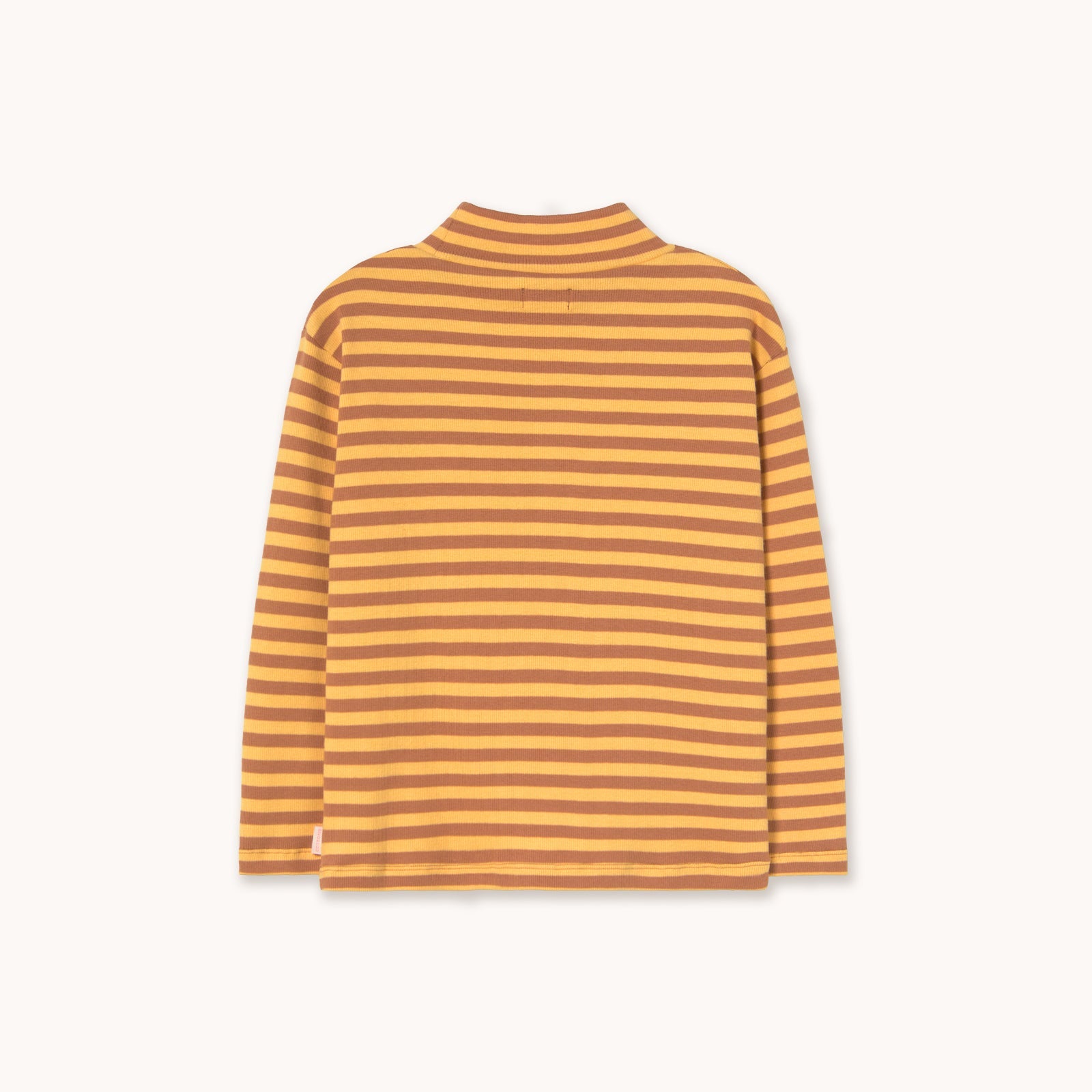 TINY COTTONS STRIPES RIB MOCKNECK: SOFT YELLOW