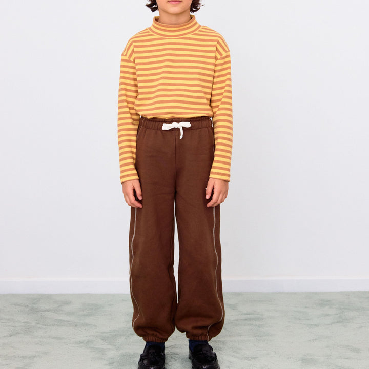TINY COTTONS STRIPES RIB MOCKNECK: SOFT YELLOW