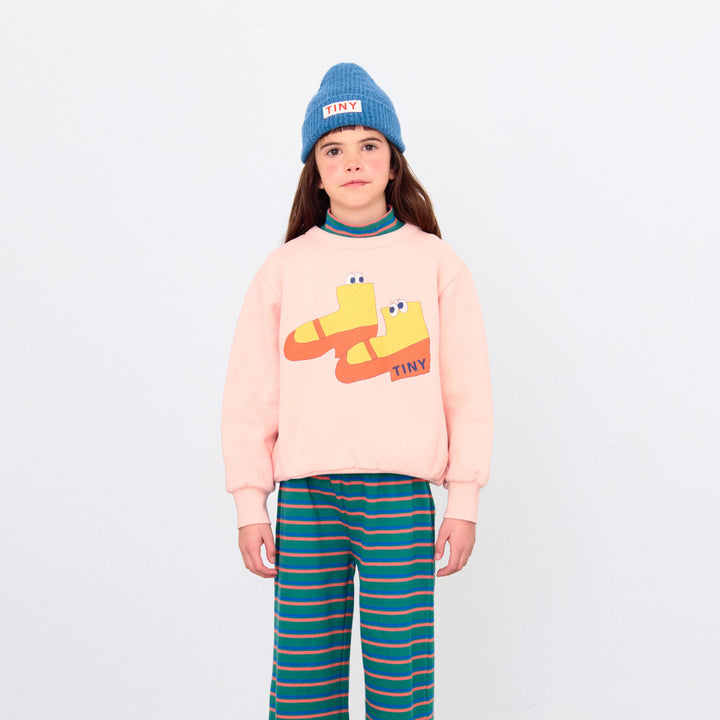 TINY COTTONS WALK GRAPHIC SWEATSHIRT: WILD ROSE
