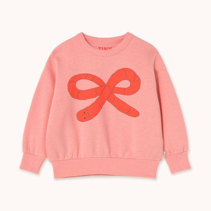 TINY COTTONS WORM GRAPHIC SWEATSHIRT: PINK