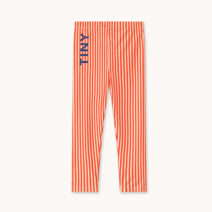 TINY COTTONS STRIPES SHINY LEGGINGS: SUMMER RED