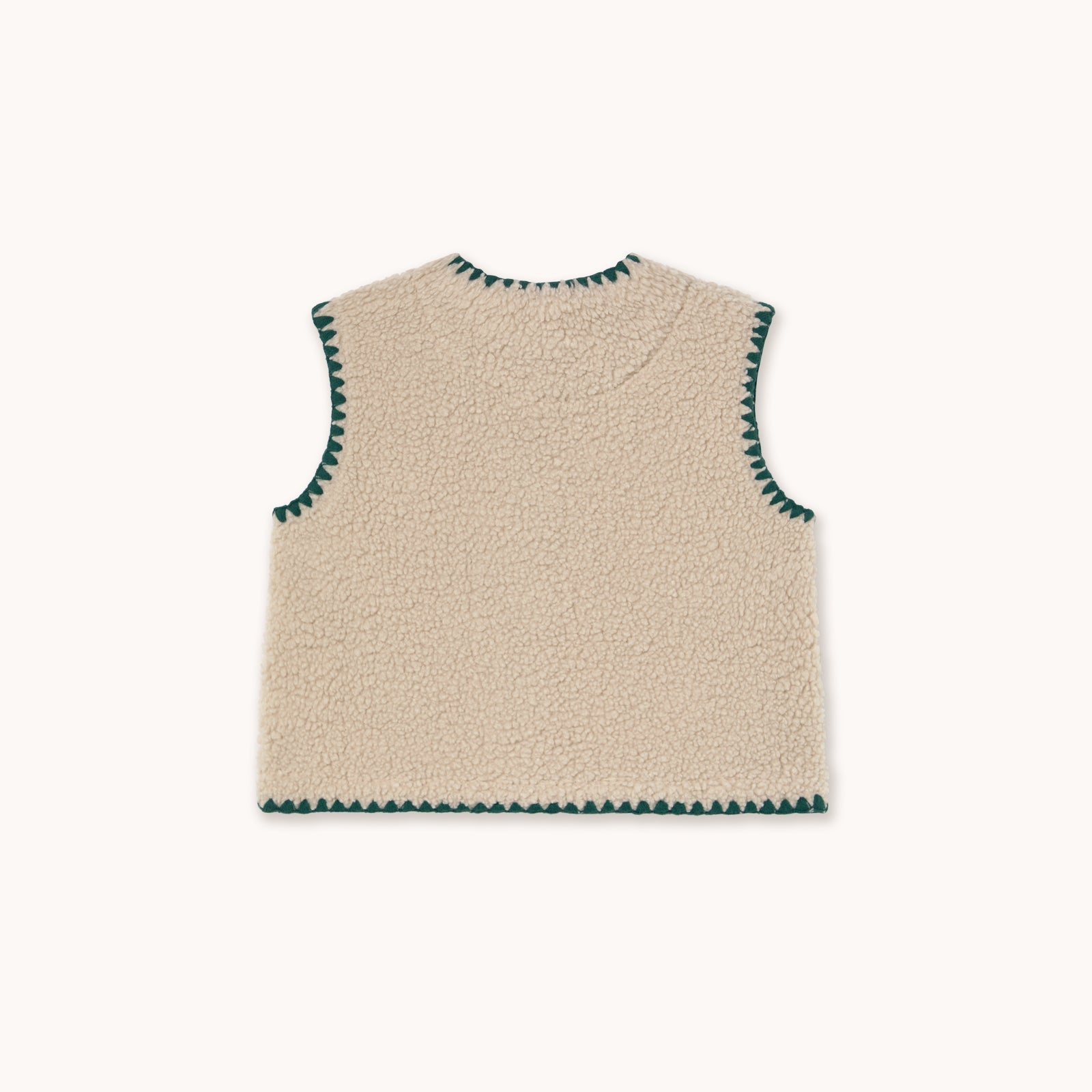 TINY COTTONS SHERPA VEST: DARK VANILLA