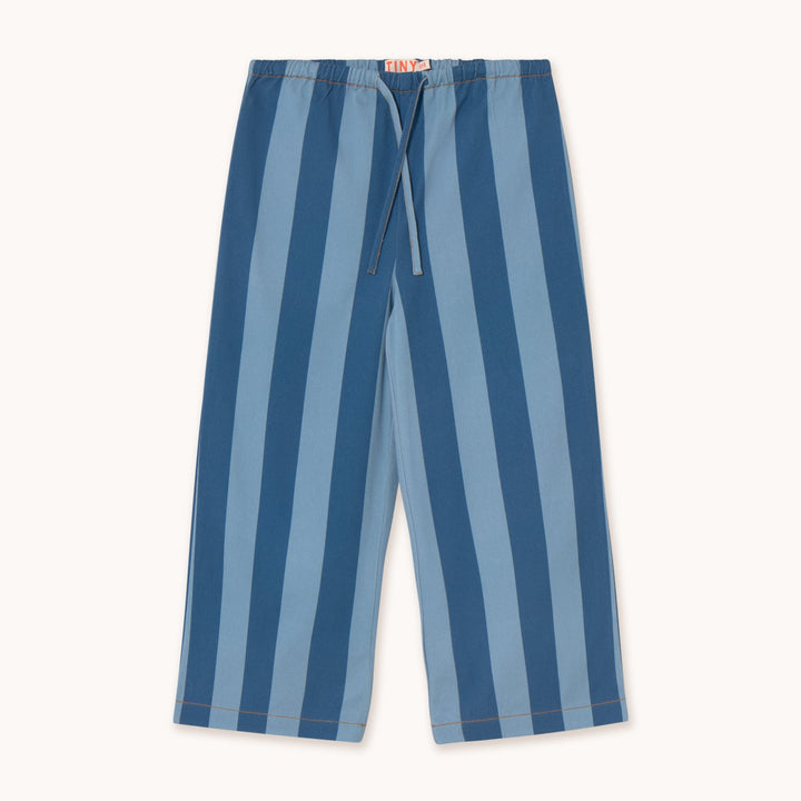 TINY COTTONS STRIPES POCKETS PANT: LIGHT NAVY