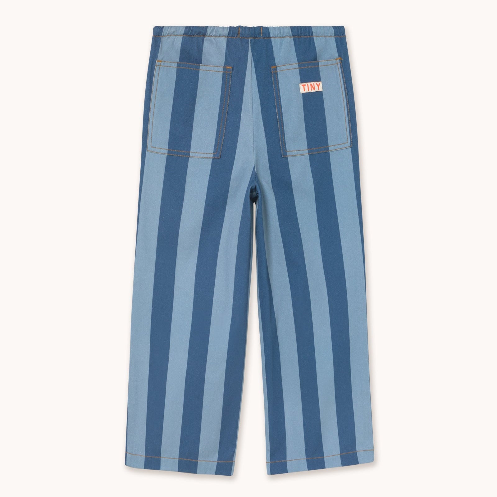 TINY COTTONS STRIPES POCKETS PANT: LIGHT NAVY