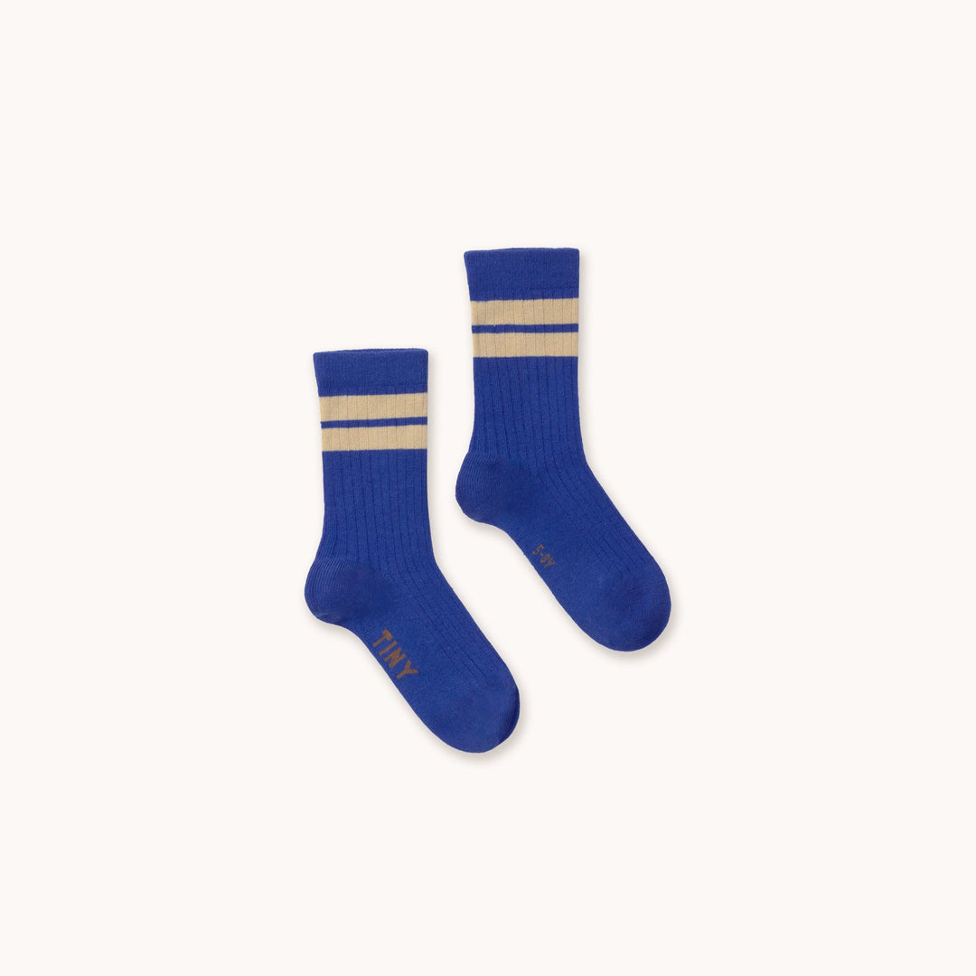 TINY COTTONS STRIPES SOCKS: DARK BLUE