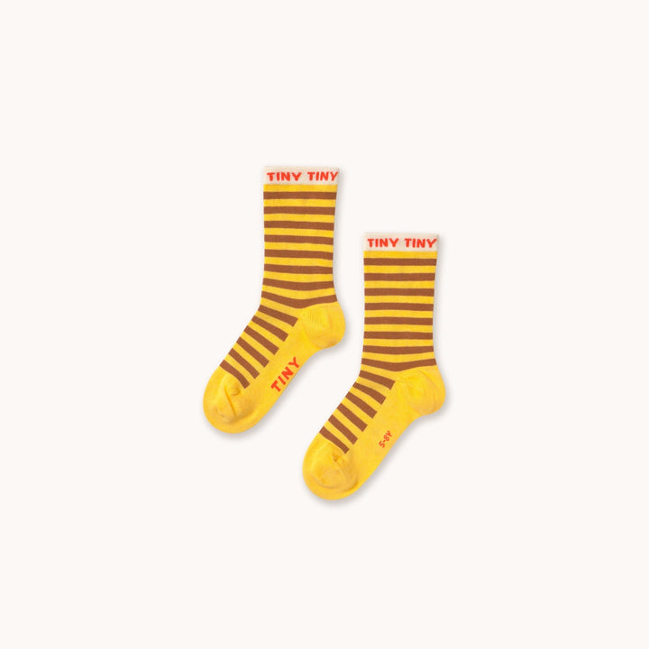 TINY COTTONS THIN STRIPES SOCKS: SOFT YELLOW