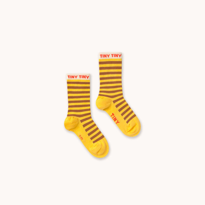 TINY COTTONS THIN STRIPES SOCKS: SOFT YELLOW
