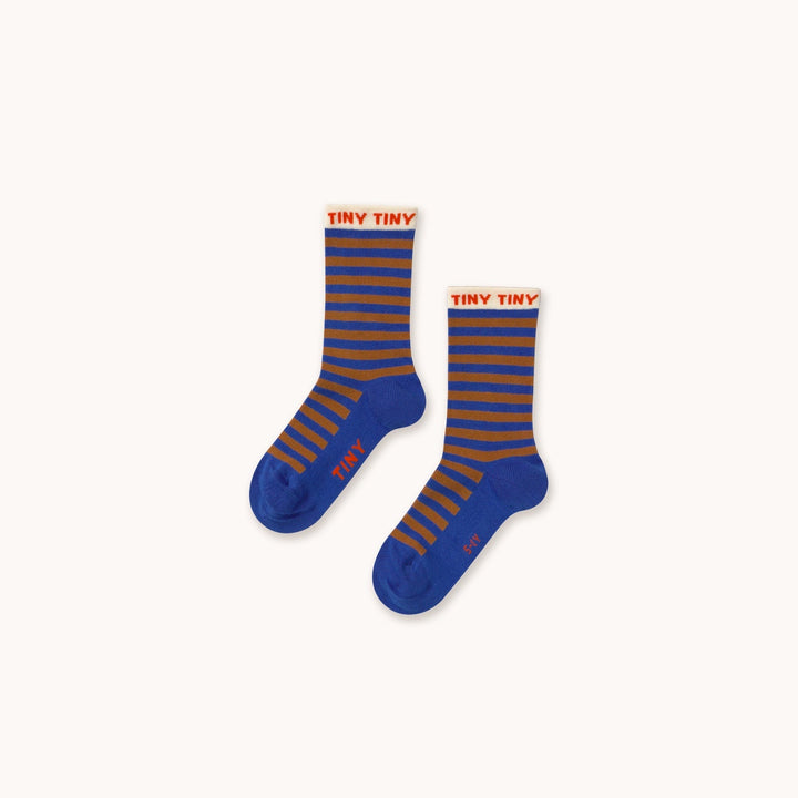 TINY COTTONS THIN STRIPES SOCKS: DARK BLUE