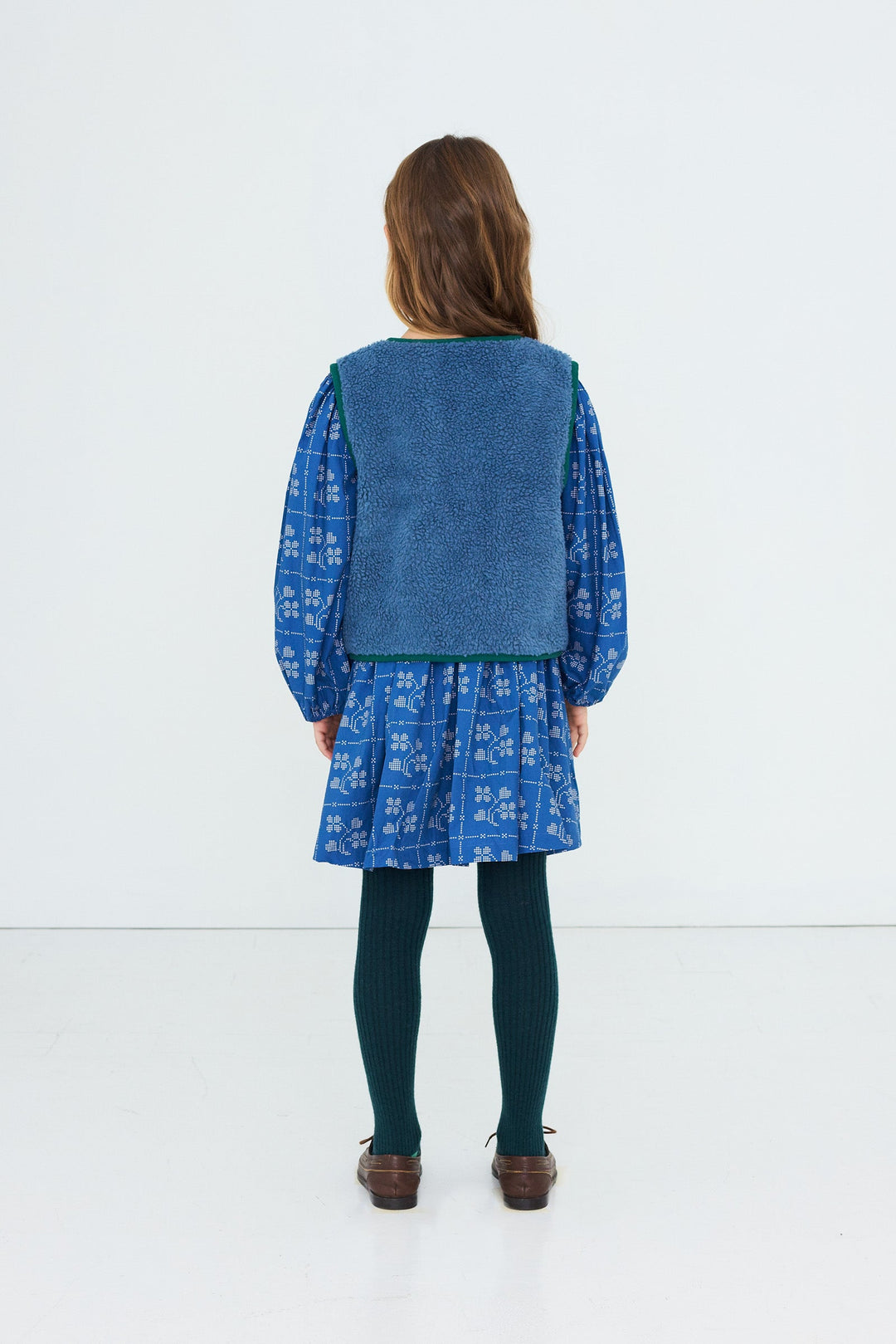 Tiny Cottons Sherpa Vest worn back