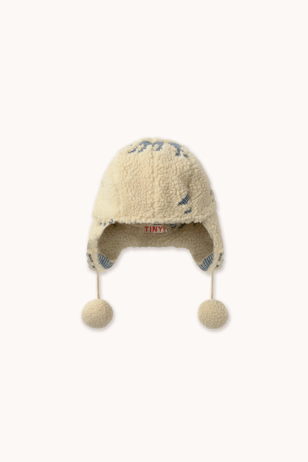 Tiny Cottons Horses Sherpa Earflap Beanie vanilla