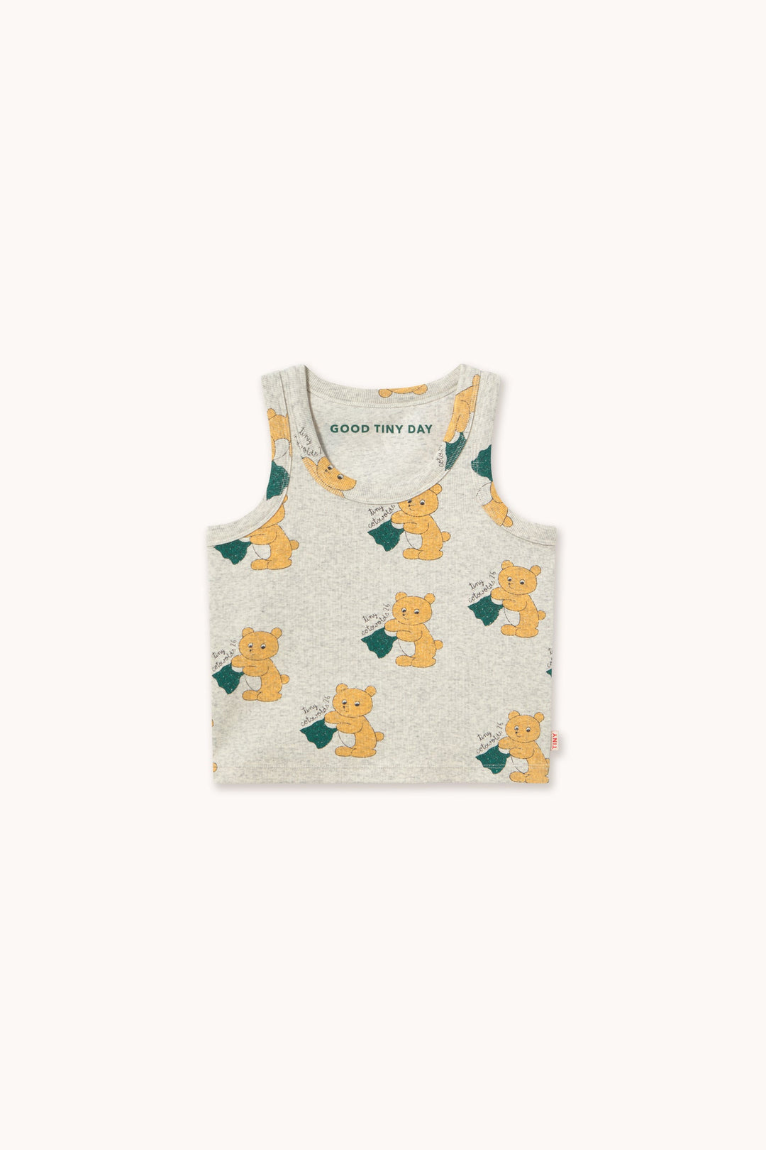 Tiny Cottons Bears Tank Top light cream melange
