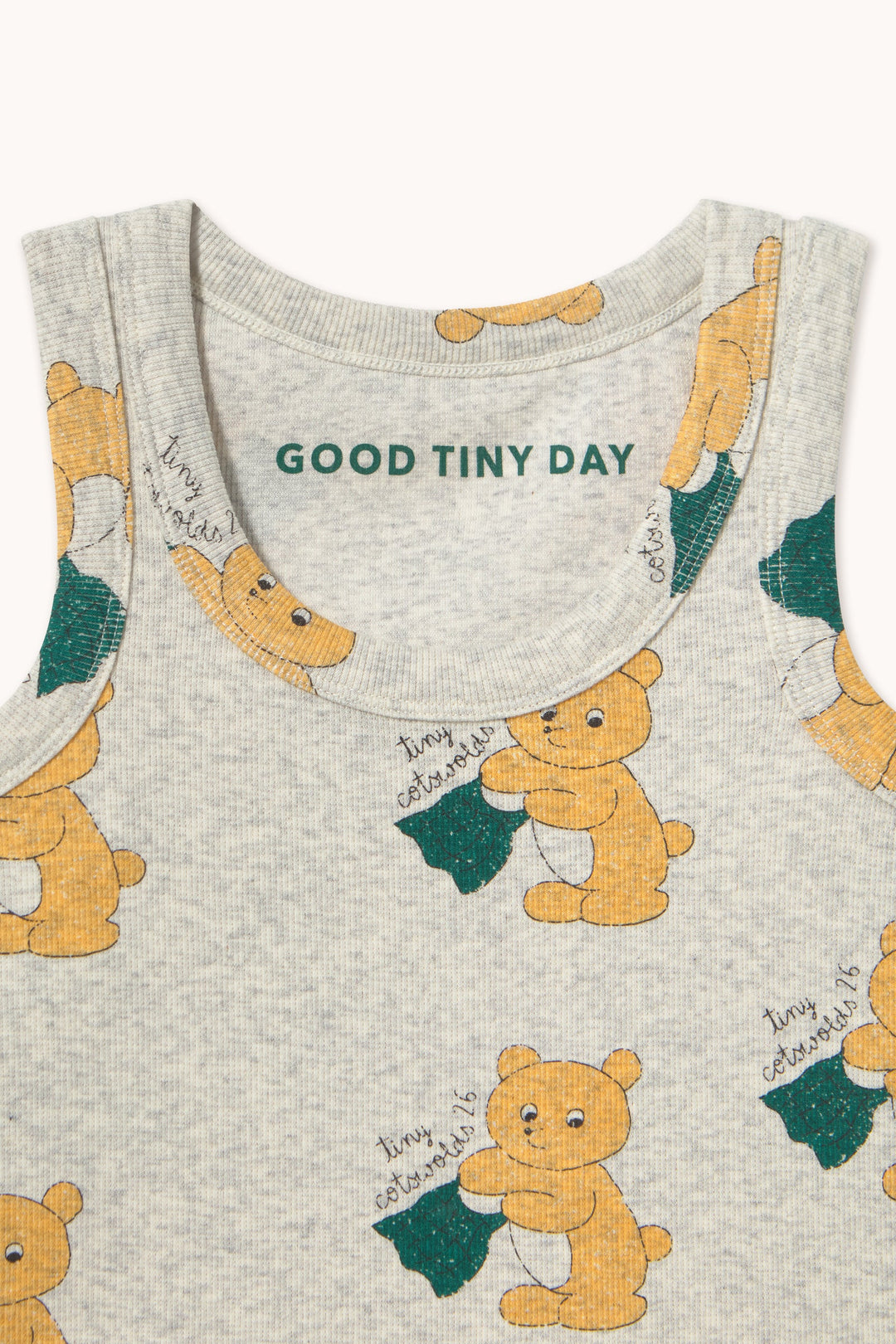 Tiny Cottons Bears Tank Top detail
