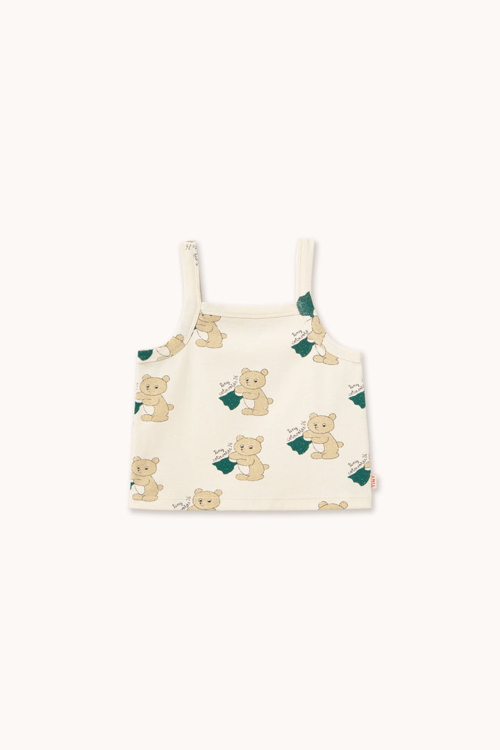 Tiny Cottons Bears Strap Top off-white