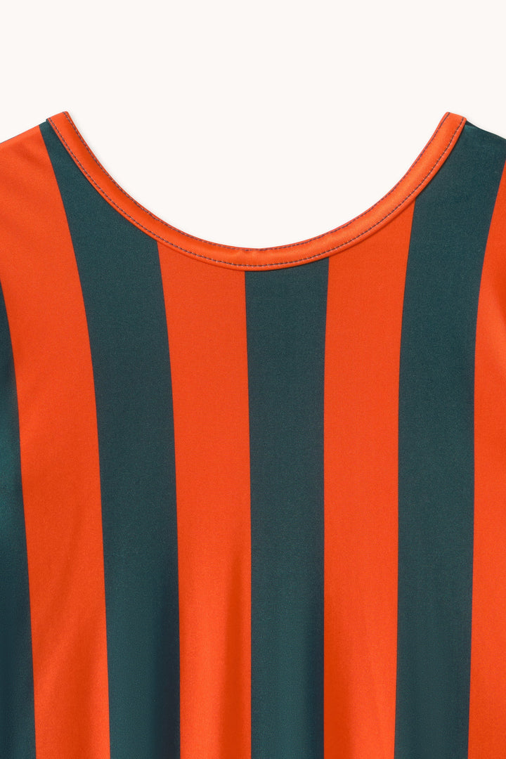 Tiny Cottons Red-Blue Stripes Shiny Body: Summer Red - on model