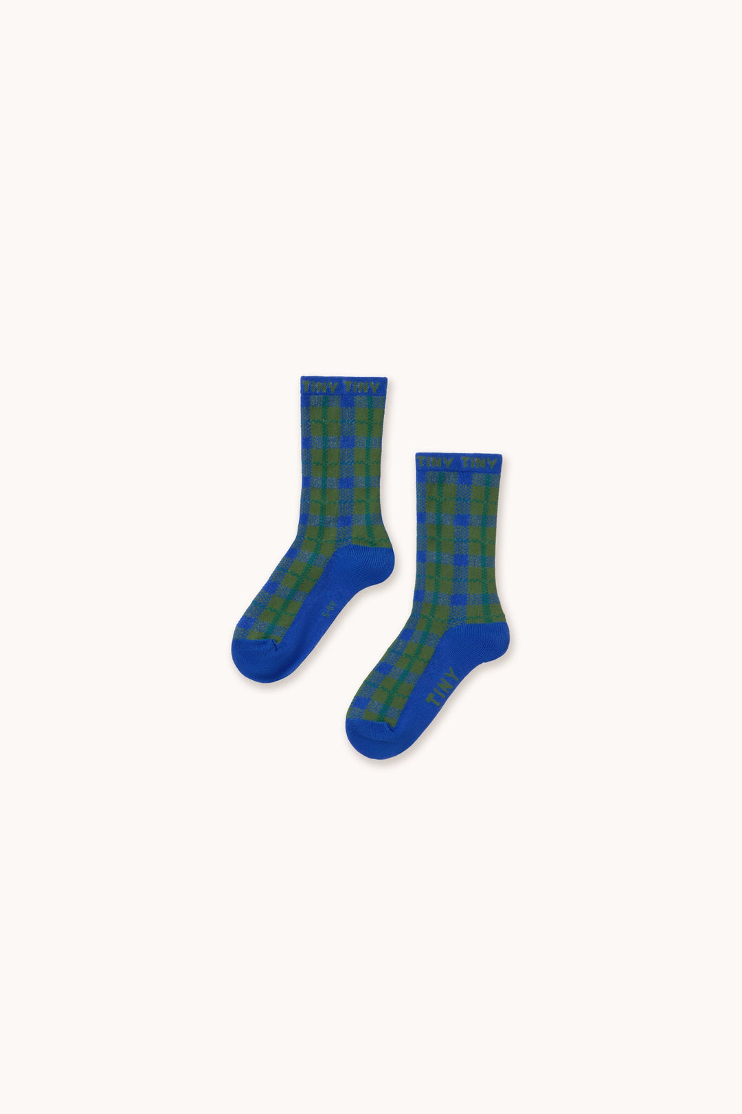 Tiny Cottons Blue Check Medium Socks