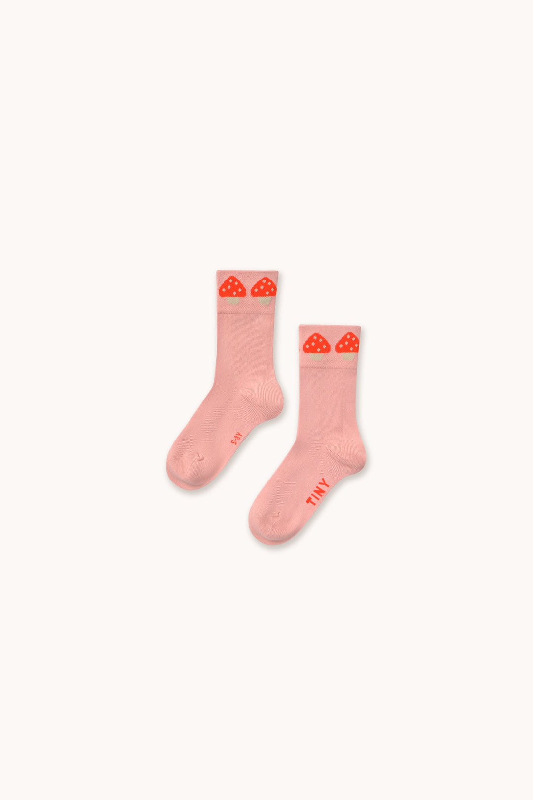Tiny Cottons Mushrooms Quarter Socks wild rose