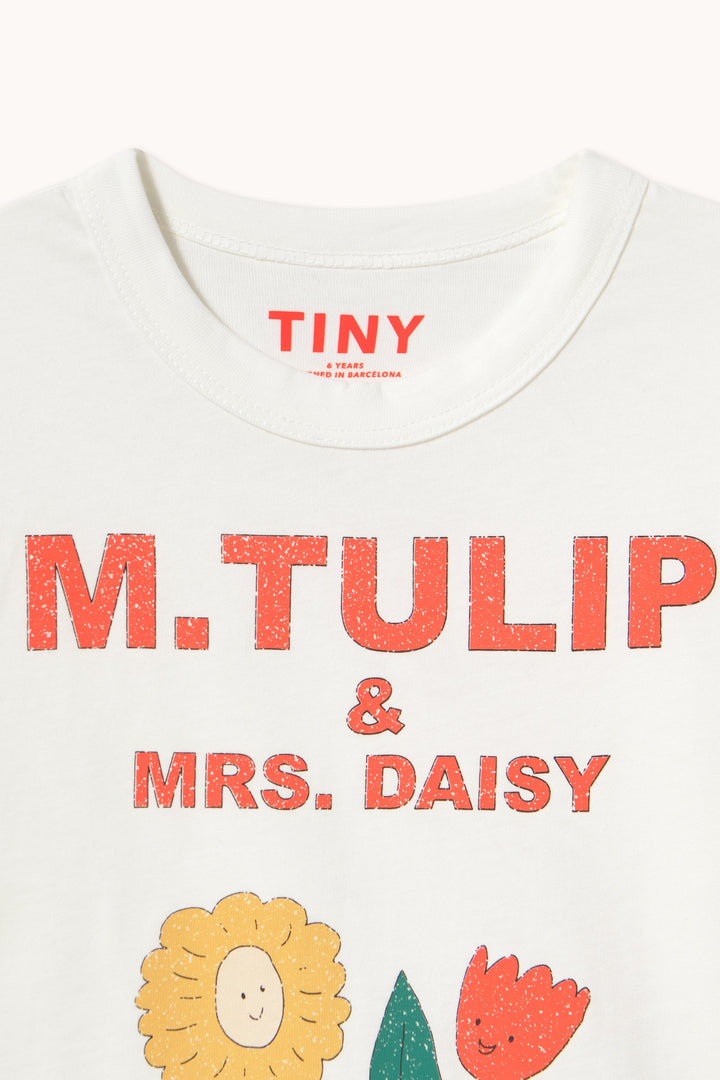Tiny Cottons Tulip and Daisy Graphic Sleeve Tee detail