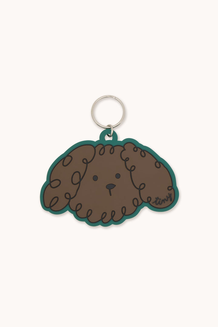 Tiny Cottons Dog Keychain brown