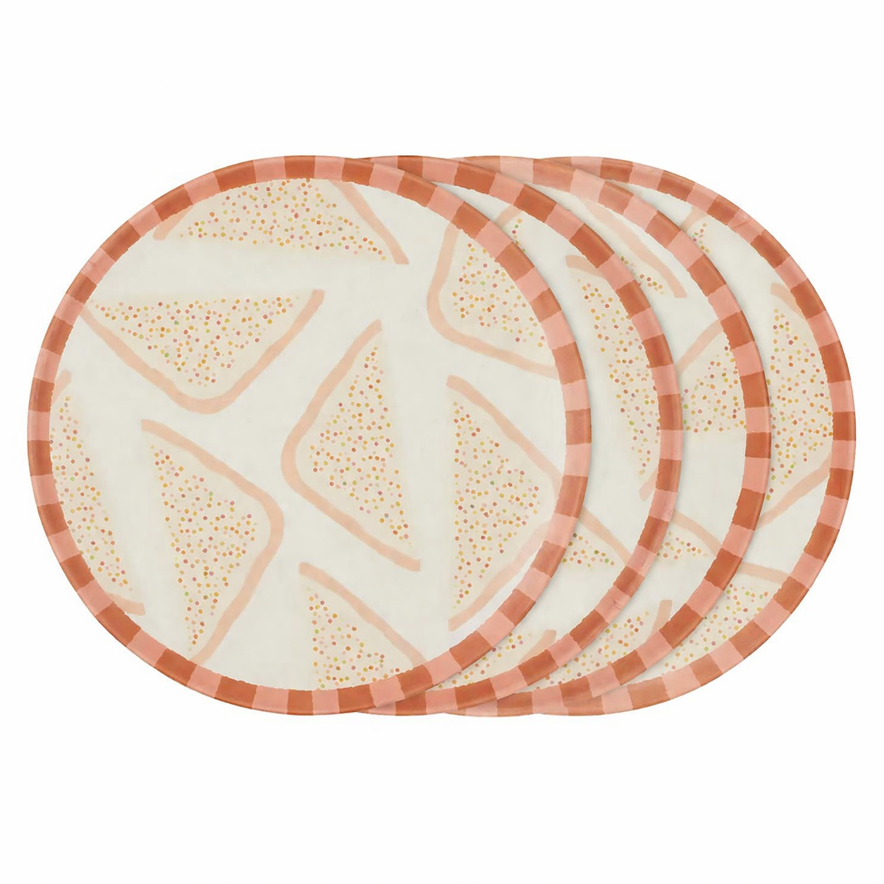 FAIRY BREAD BAMBOO FIBRE PLATES 4PC