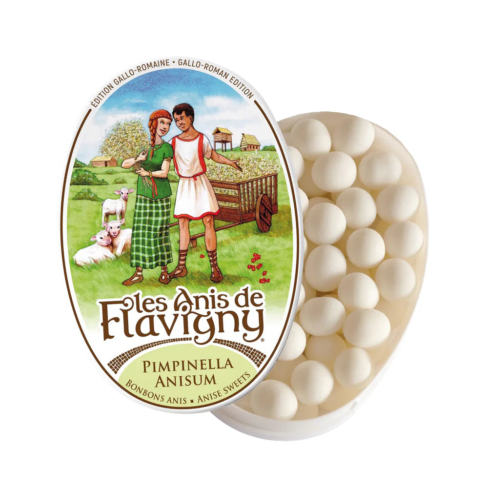 ANIS DE FLAVIGNY GALLO ROMAN GREEN TIN: ANISE PASTILLES