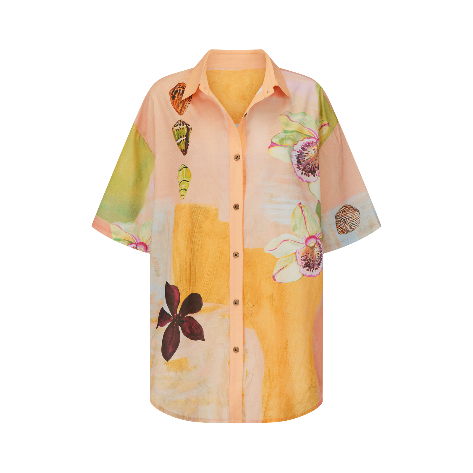 WF X ANNIE EVERINGHAM OVER SWIM SHIRT: PASTEL SEA