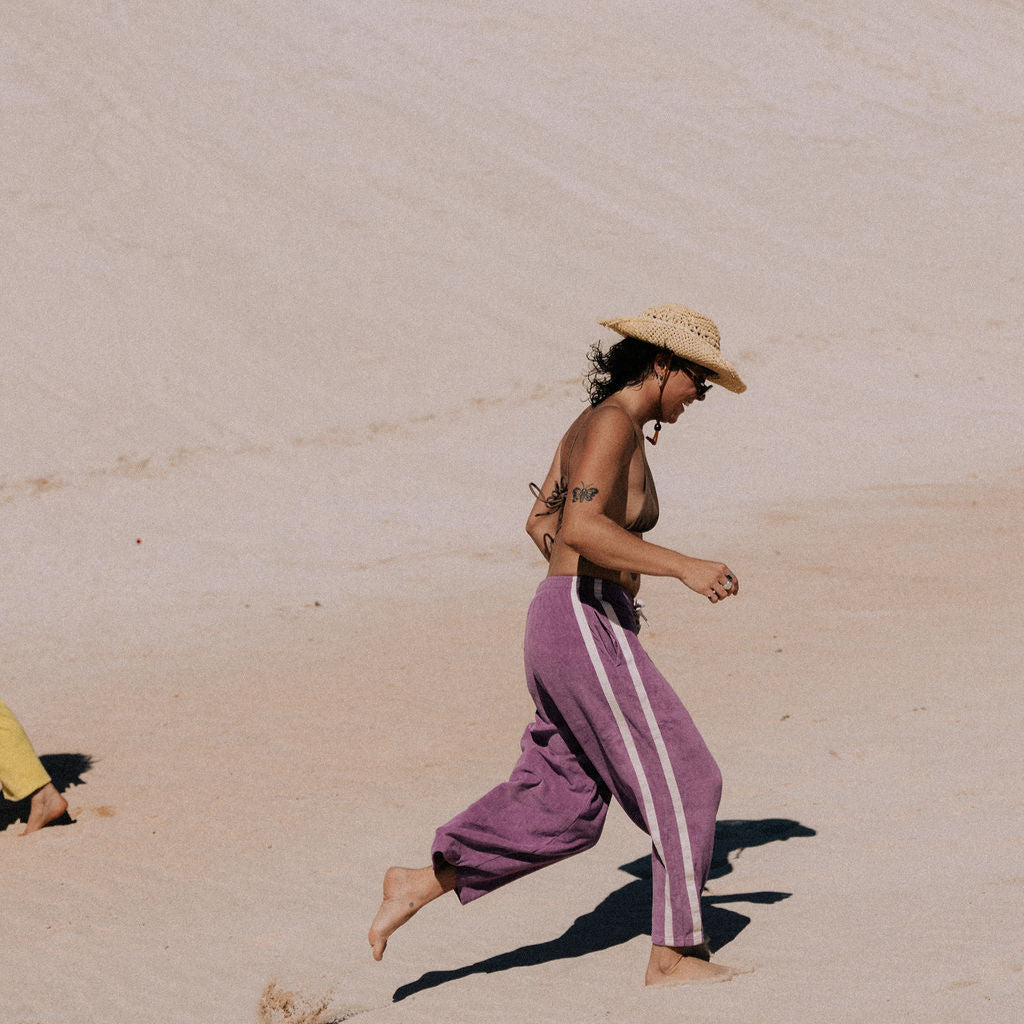 ATMOSEA APRES SURF PANT: JACARANDA PURPLE