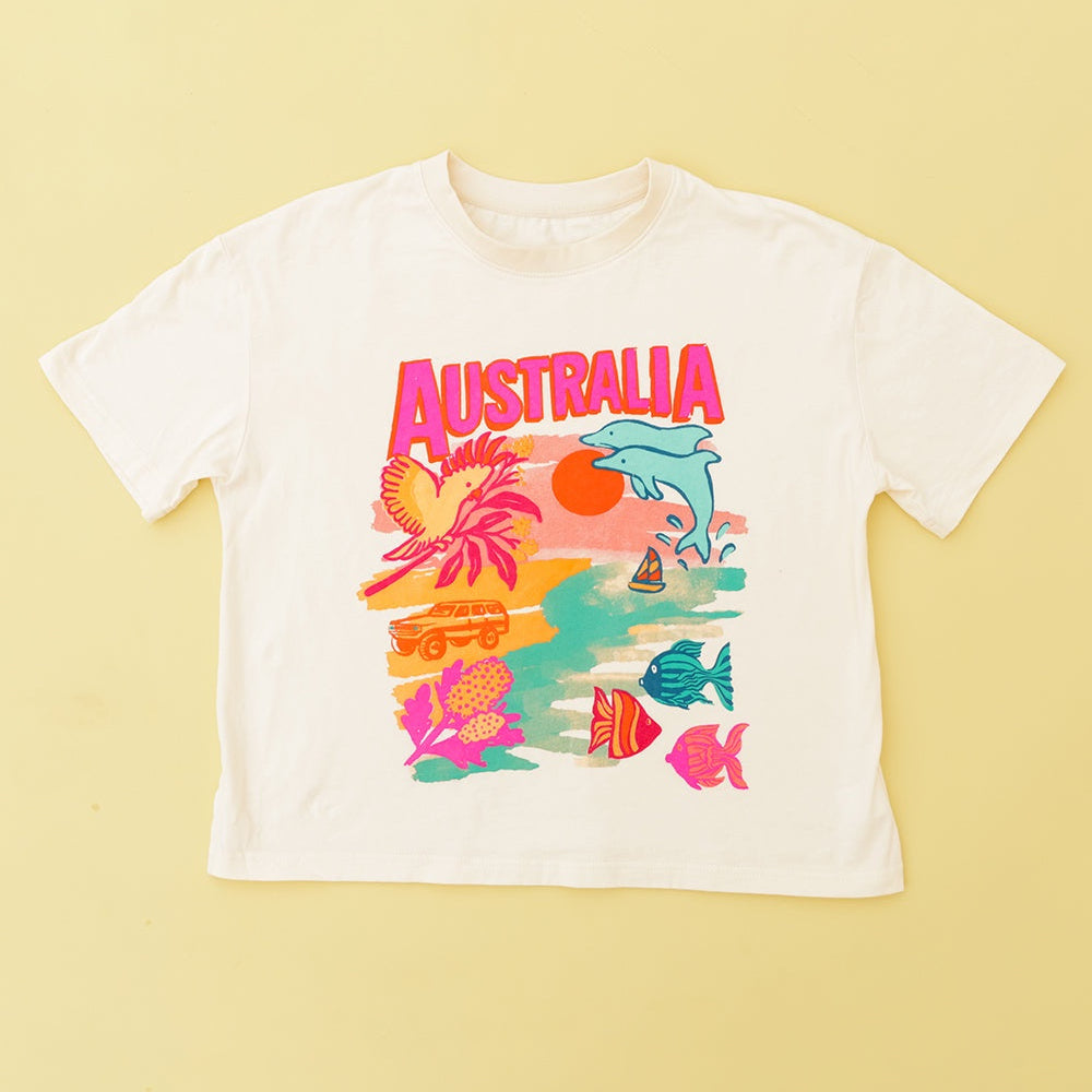 SMALL SWIM CLUB AUSTRALIA TRAVEL T-SHIRT