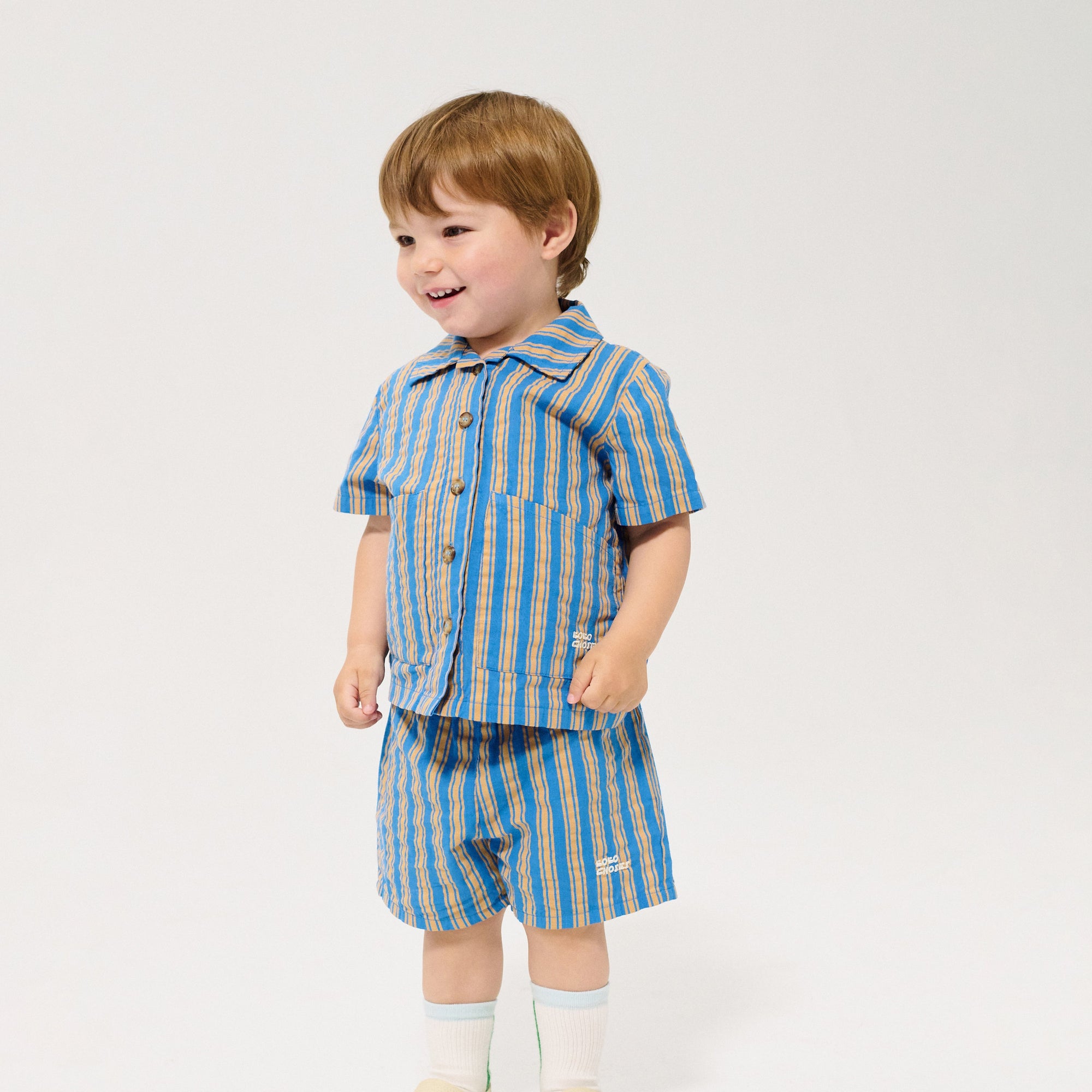 BOBO CHOSES NEW HAIRLINE WOVEN SHORTS: ORANGE