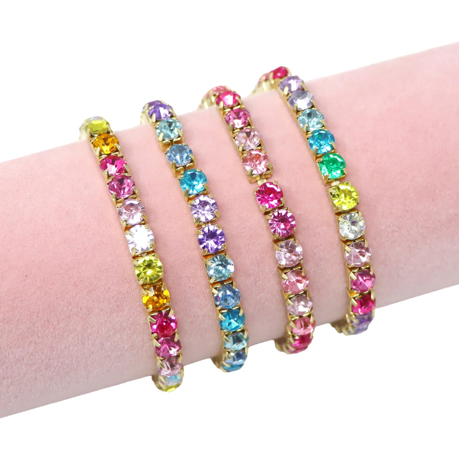 DAINTY LUXURY BEJEWELLED BRACELET: SML GEM