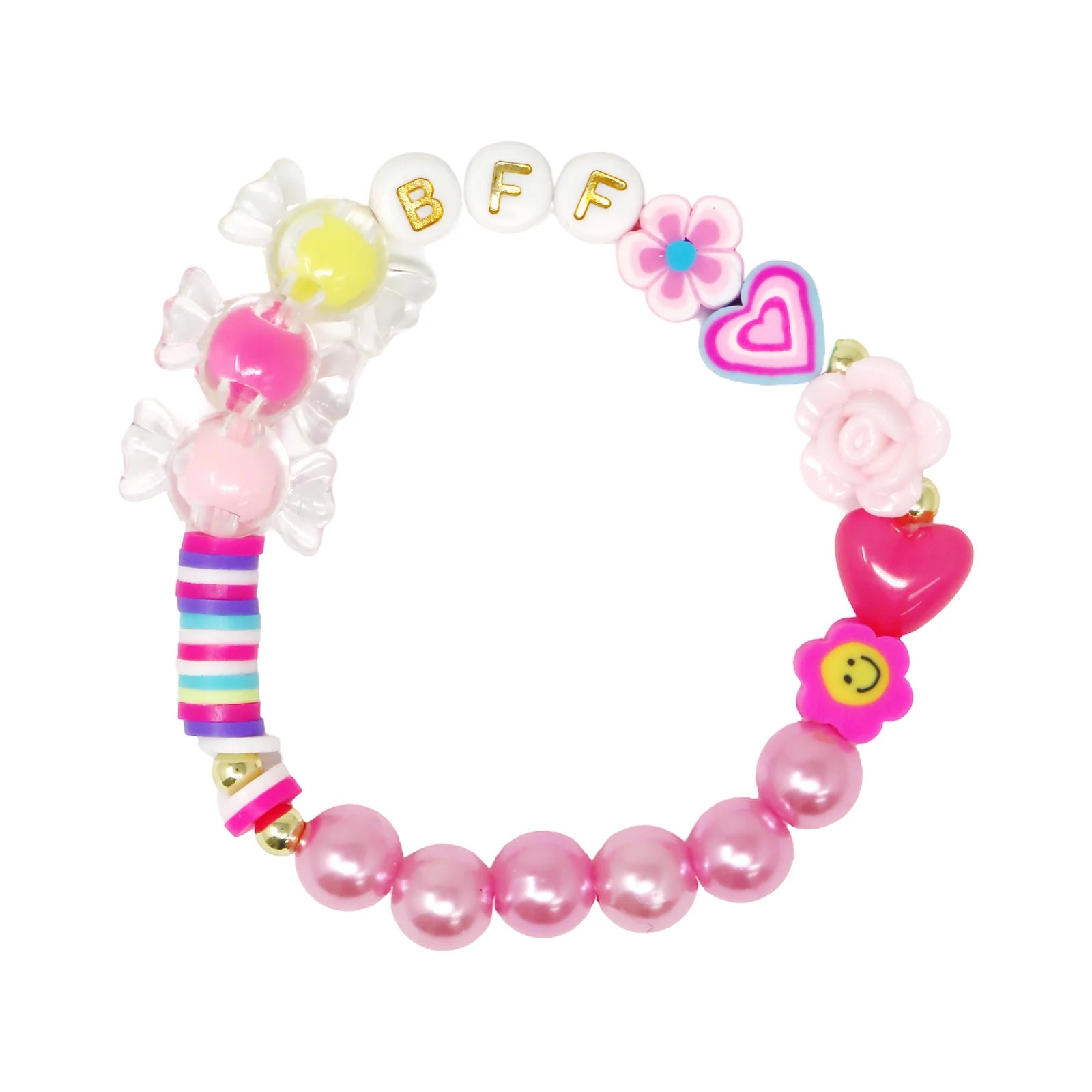 BFF LETTER CANDY BRACELET SET