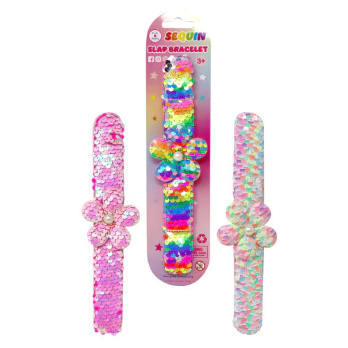 SEQUIN FLOWER SLAP BRACELET