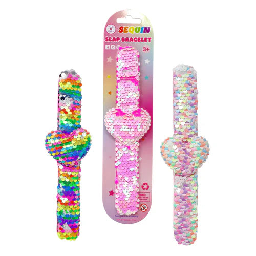 SEQUIN HEART SLAP BRACELET