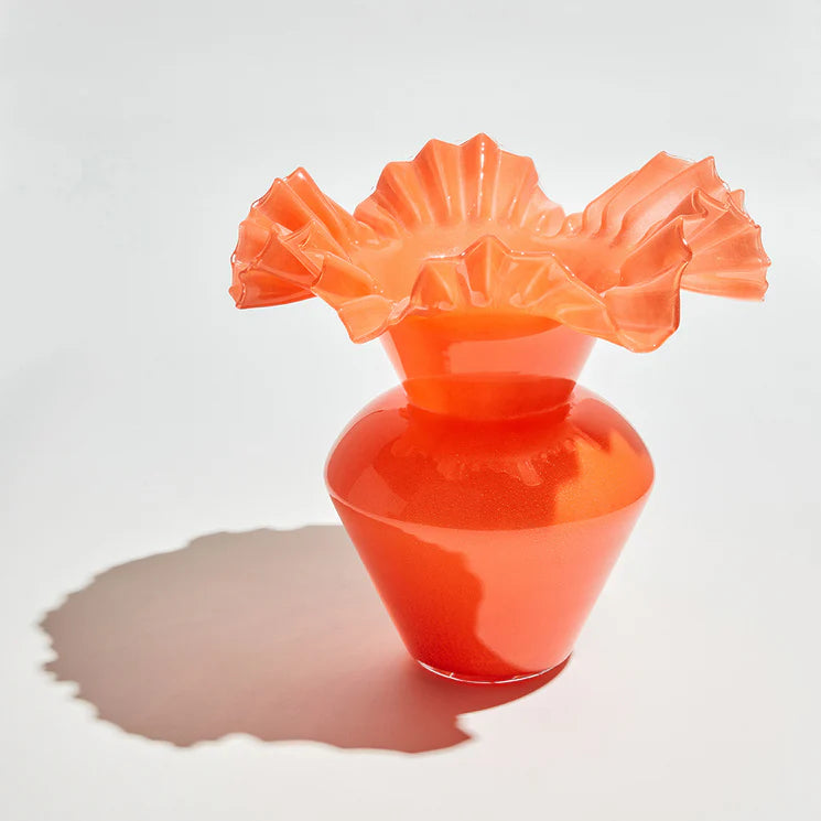 BEN DAVID BY KAS APHRODITE VASE: TANGERINE