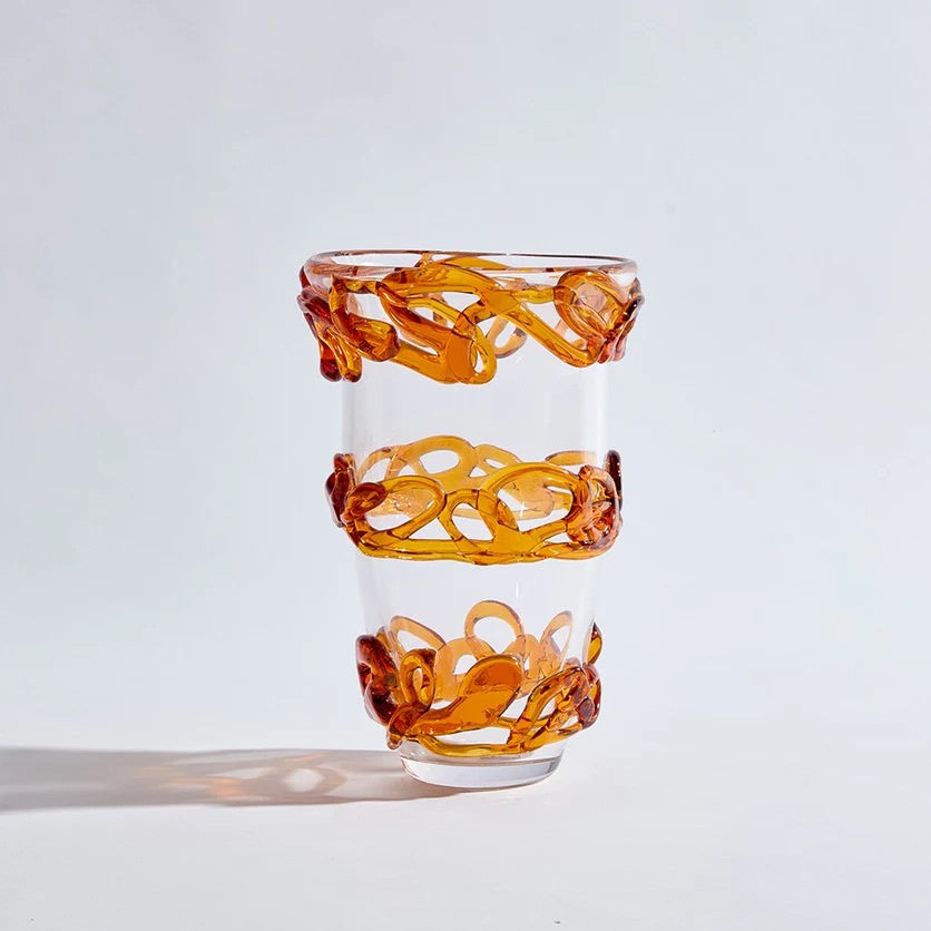 BEN DAVID BY KAS LOOP VASE: GOLD