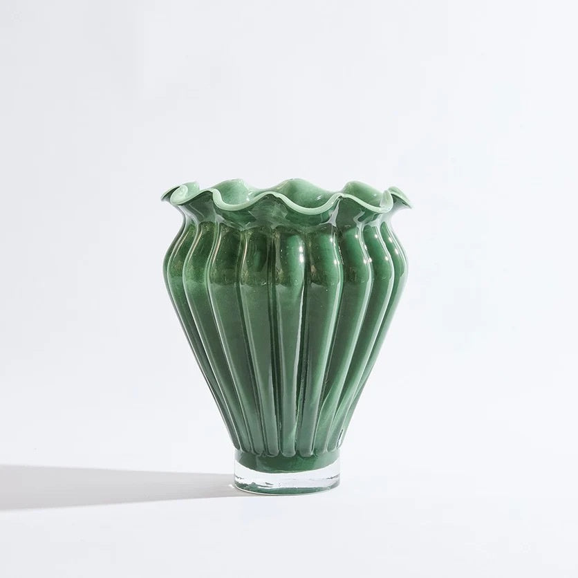 BEN DAVID BY KAS ROYAL VASE: GREEN