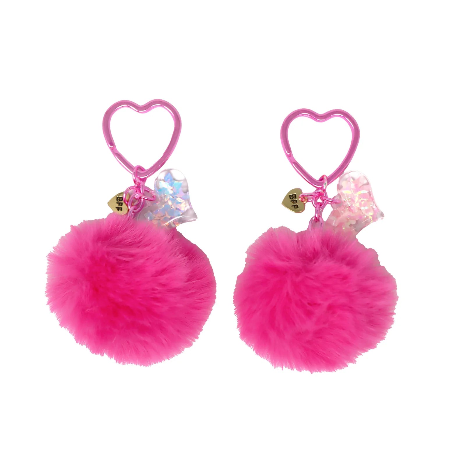 BFF CONFETTI HEART KEYRING SET