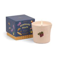 PADDYWAX BISTRO EMBOSSED CERAMIC CANDLE: BORDEAUX GRAPE