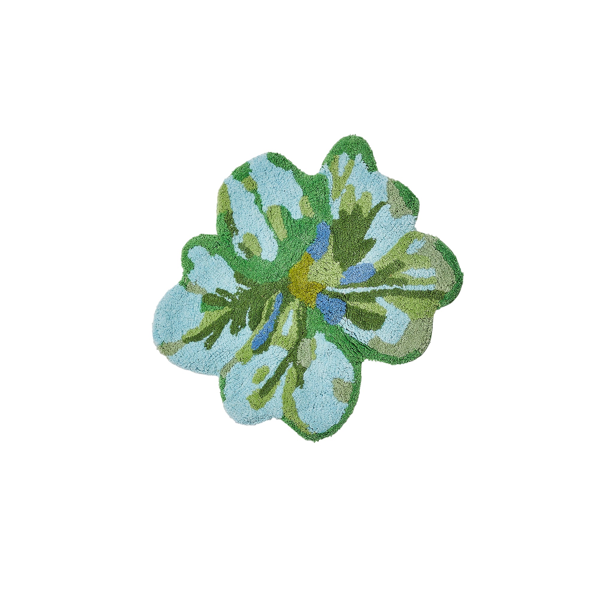 BONNIE AND NEIL MINI TULIP BATH MAT: BLUE/ GREEN