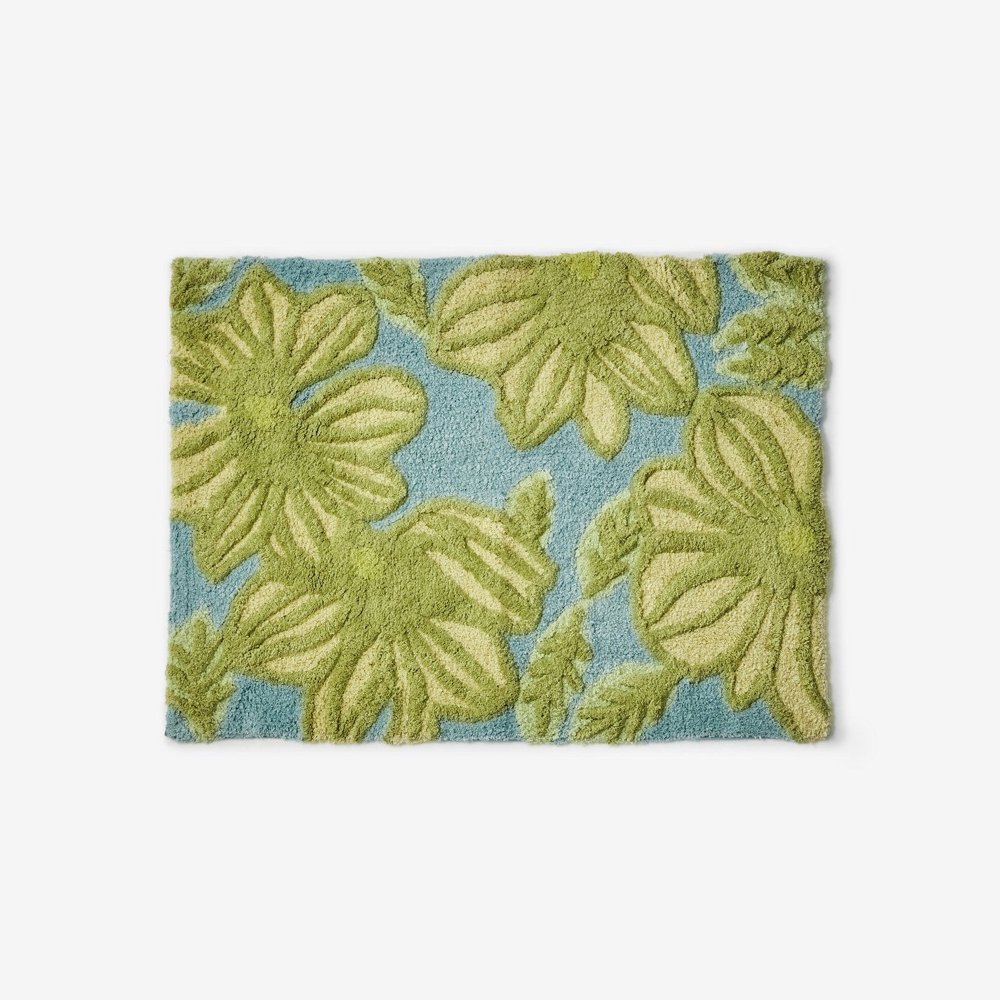 BONNIE AND NEIL AZALEA BATH MAT: LIGHT GREEN