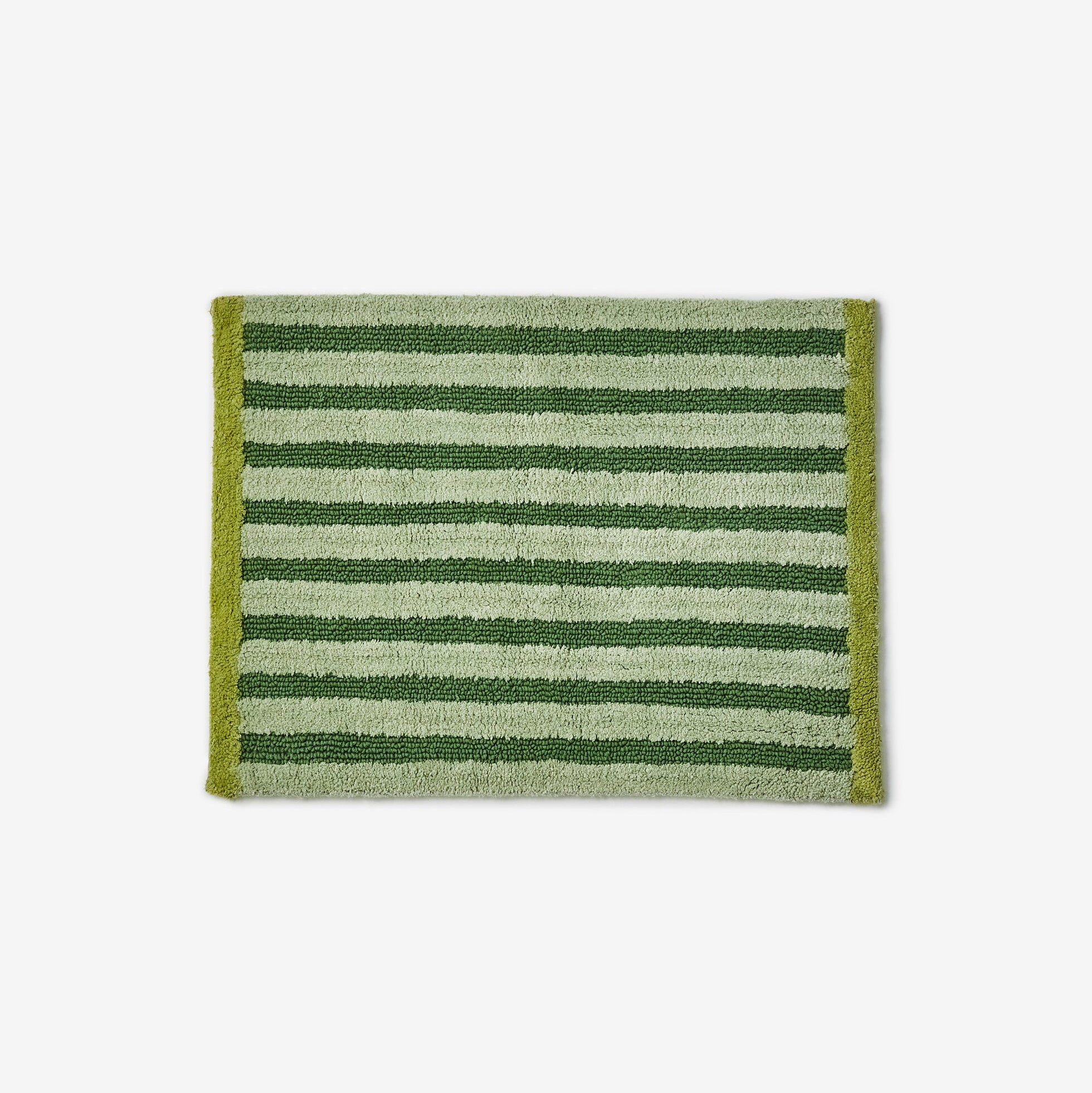 BONNIE AND NEIL STRIPE REVERSIBLE BATH MAT: KHAKI