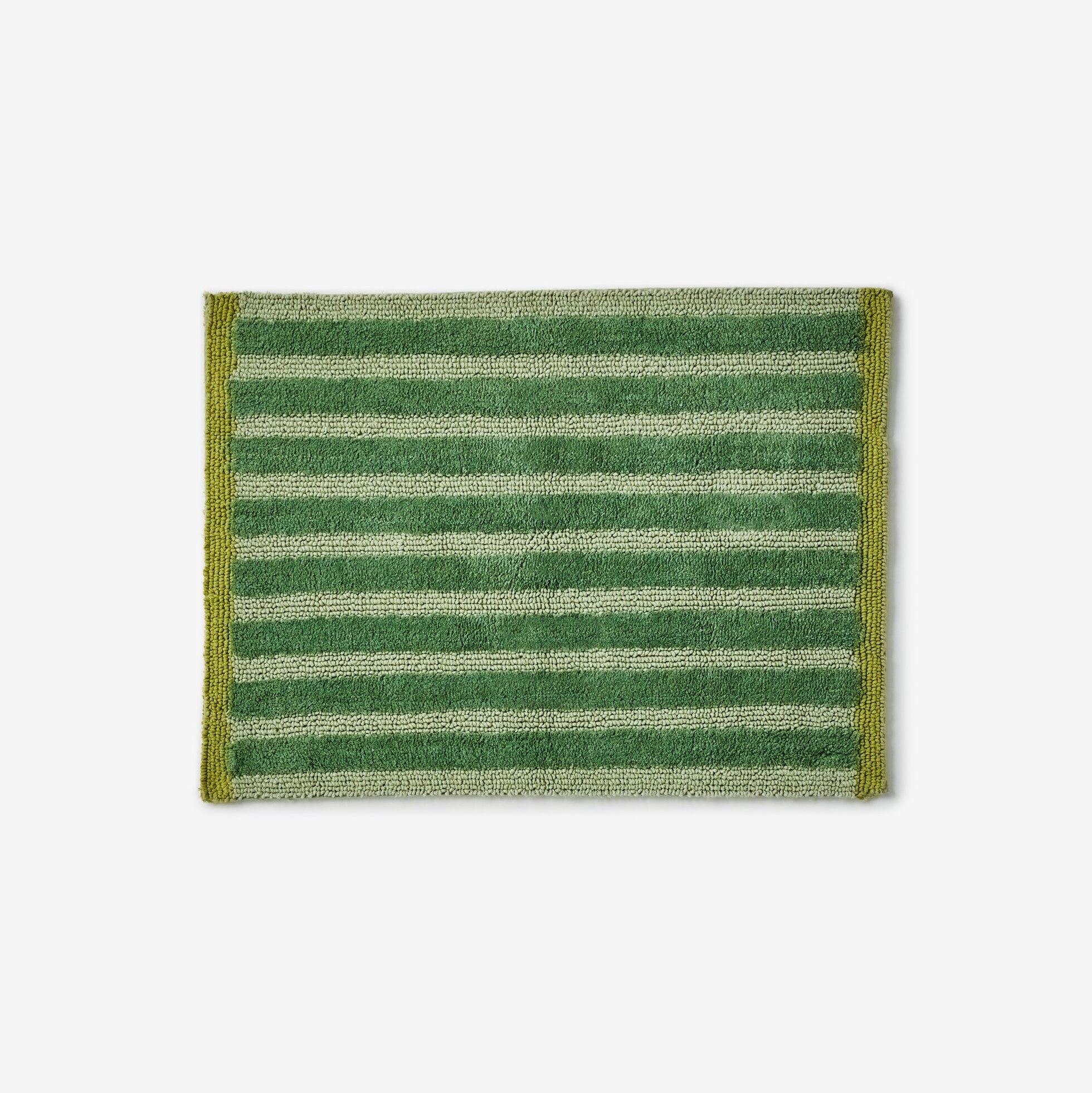 BONNIE AND NEIL STRIPE REVERSIBLE BATH MAT: KHAKI