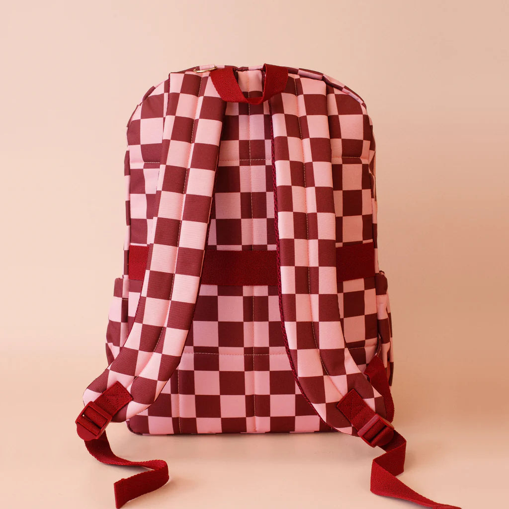 FOX & FALLOW BACKPACK: CHERRY CHECK